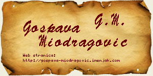 Gospava Miodragović vizit kartica